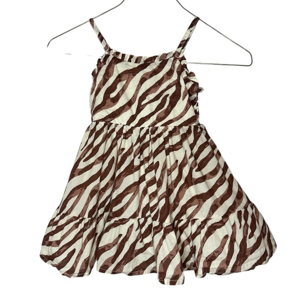 Janie and Jack Other - Janie and Jack Zebra Striped Dress in Brown and White